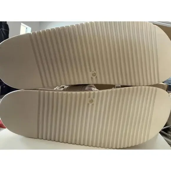 Steve Madden Leather Mona Platform Cream Bone Sandals 9 NEW No Box - Picture 8 of 8